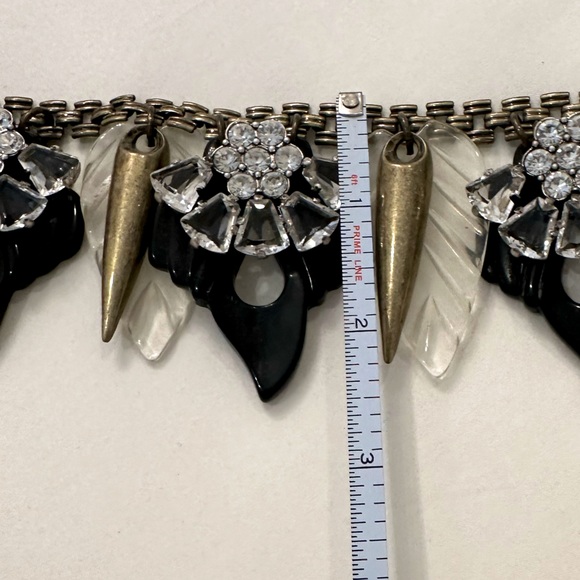 RARE Lulu Frost for J Crew Harvest Moon statement necklace rhinestone - Picture 5 of 11